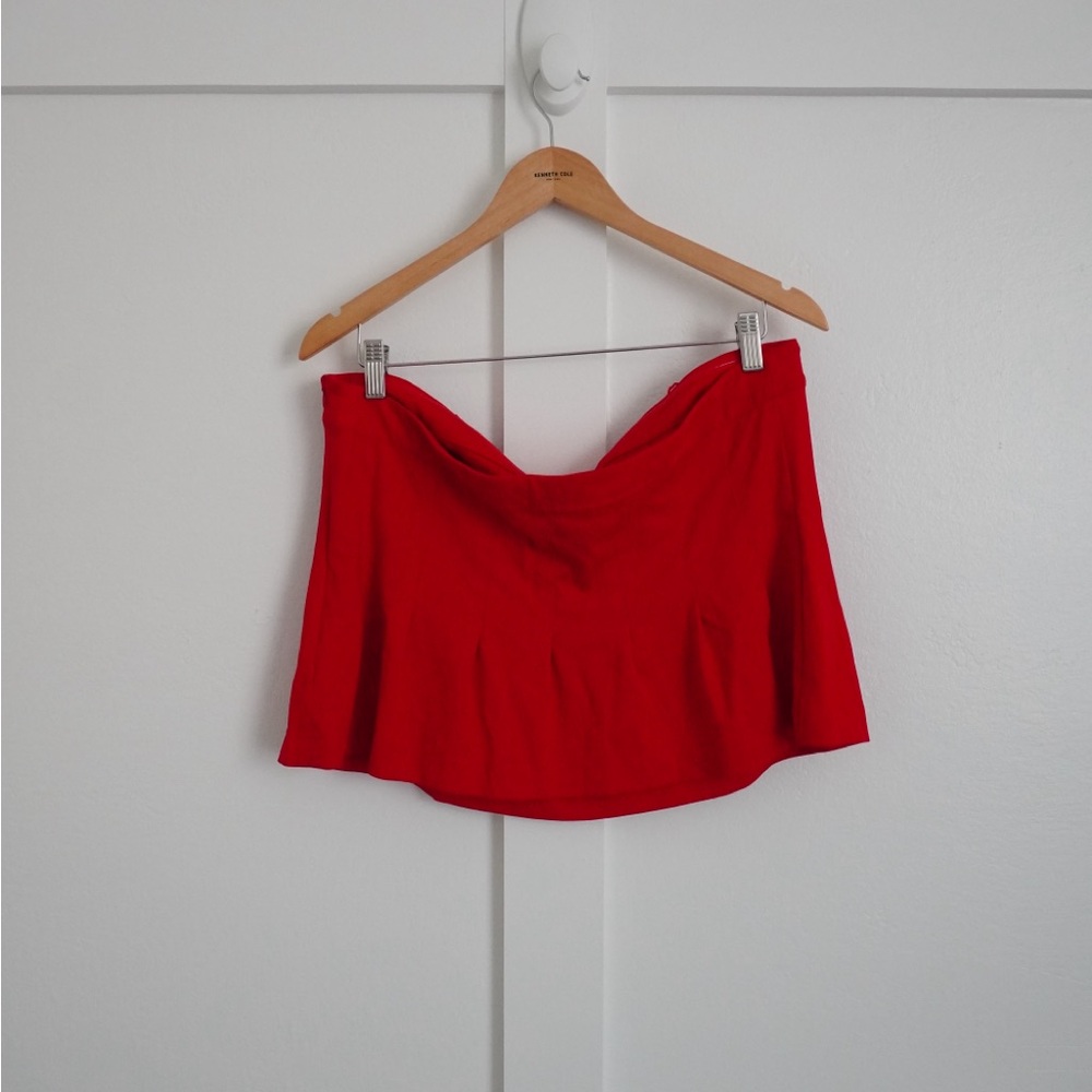 Anthropologie Maeve Red Strapless Blouse - Picture 4 of 4